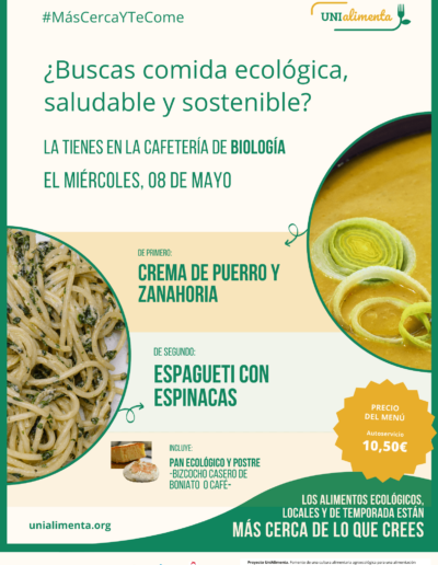 Biologia menu semanal Unialimenta 8